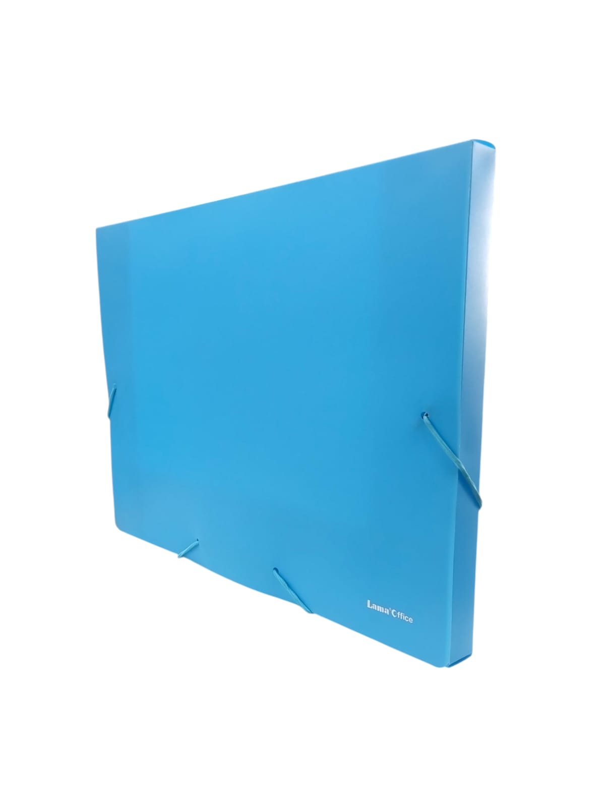 Caja lama plastica  lomo 2 a4  - celeste pastel