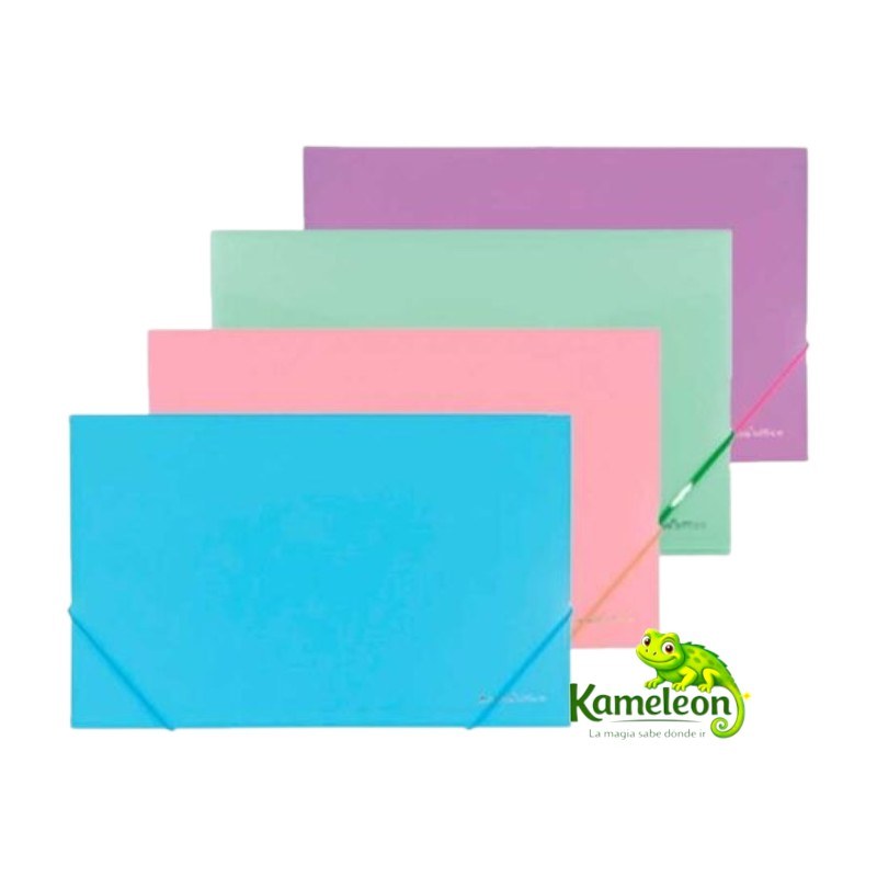 Carpeta lama pastel pp con elastico 35 x 50