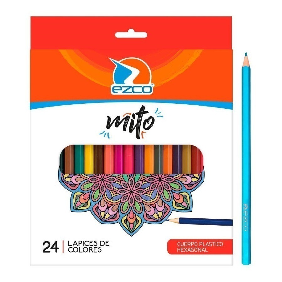 Lapices de colores ezco x 24 unidades 