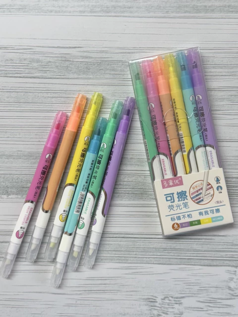 Resaltadores borrables pastel am23530