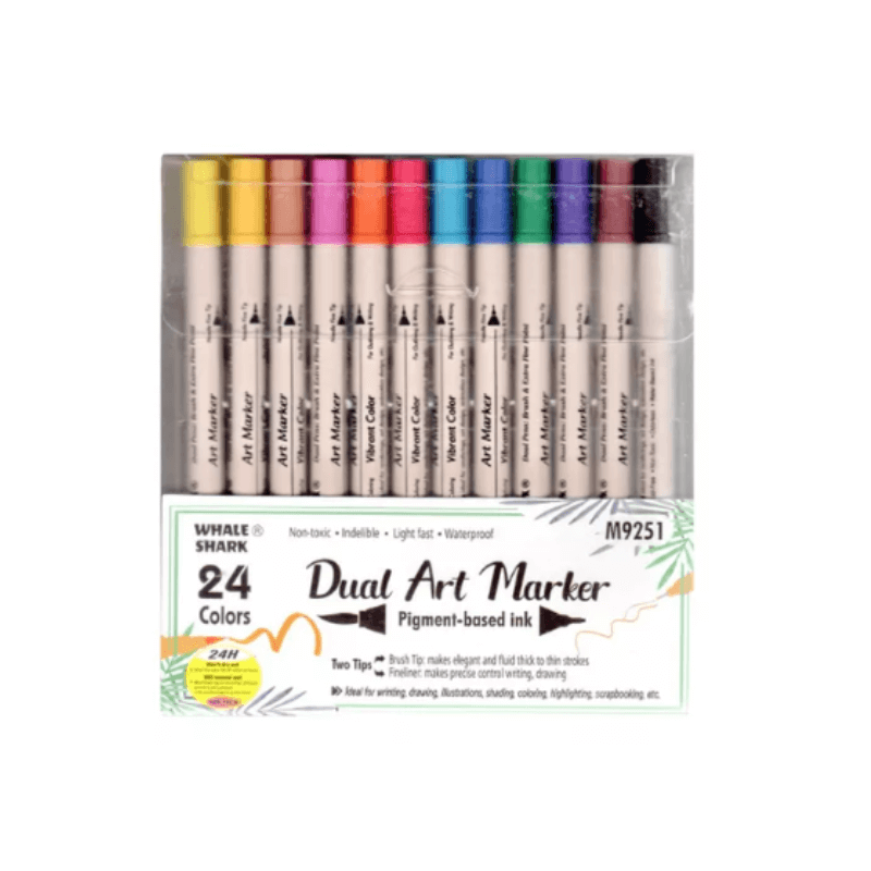 Marcadores doble punta x24 dual art marker
