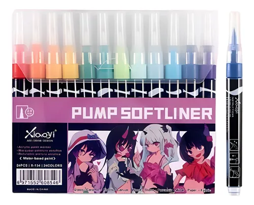 Marcadores acrilicos punta pincel x24