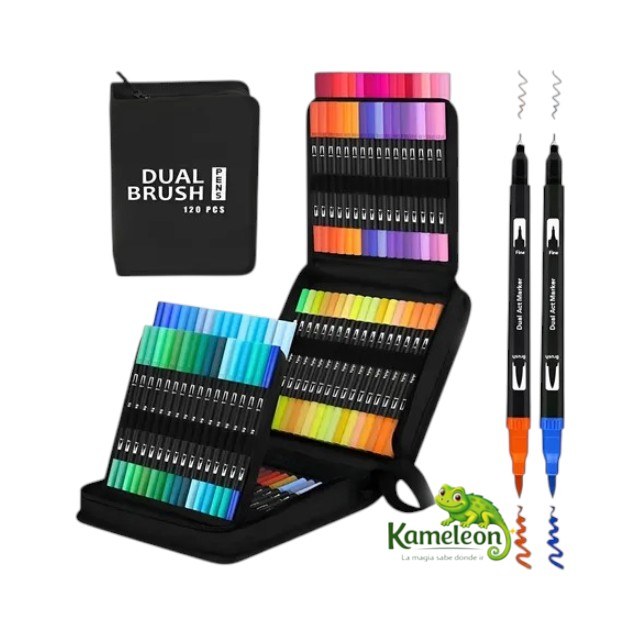 Set de marcadores: Dual brush pens 120 pcs