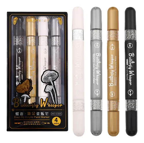 Marcador el susurro de la maripoza acrilico set x 4 unidades