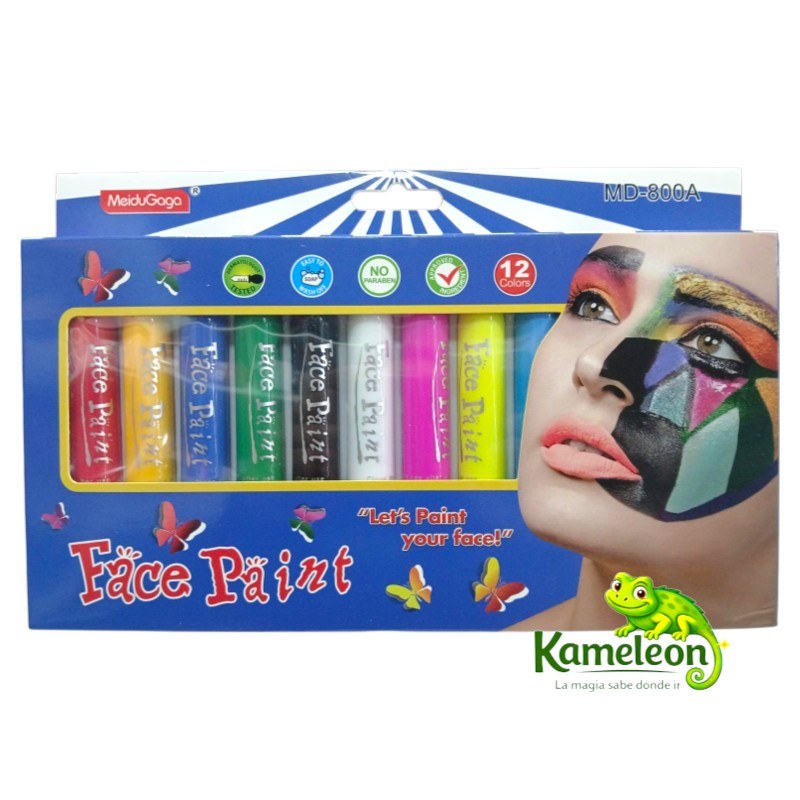 PINTURA PARA LA CARA FACE PAINT (SET X 12 COLORES)