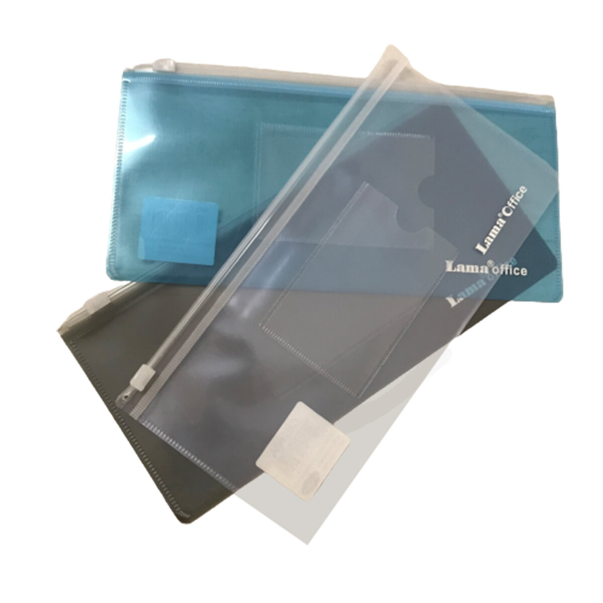 Sobre lama  con cierre a5 transparente  con zip 