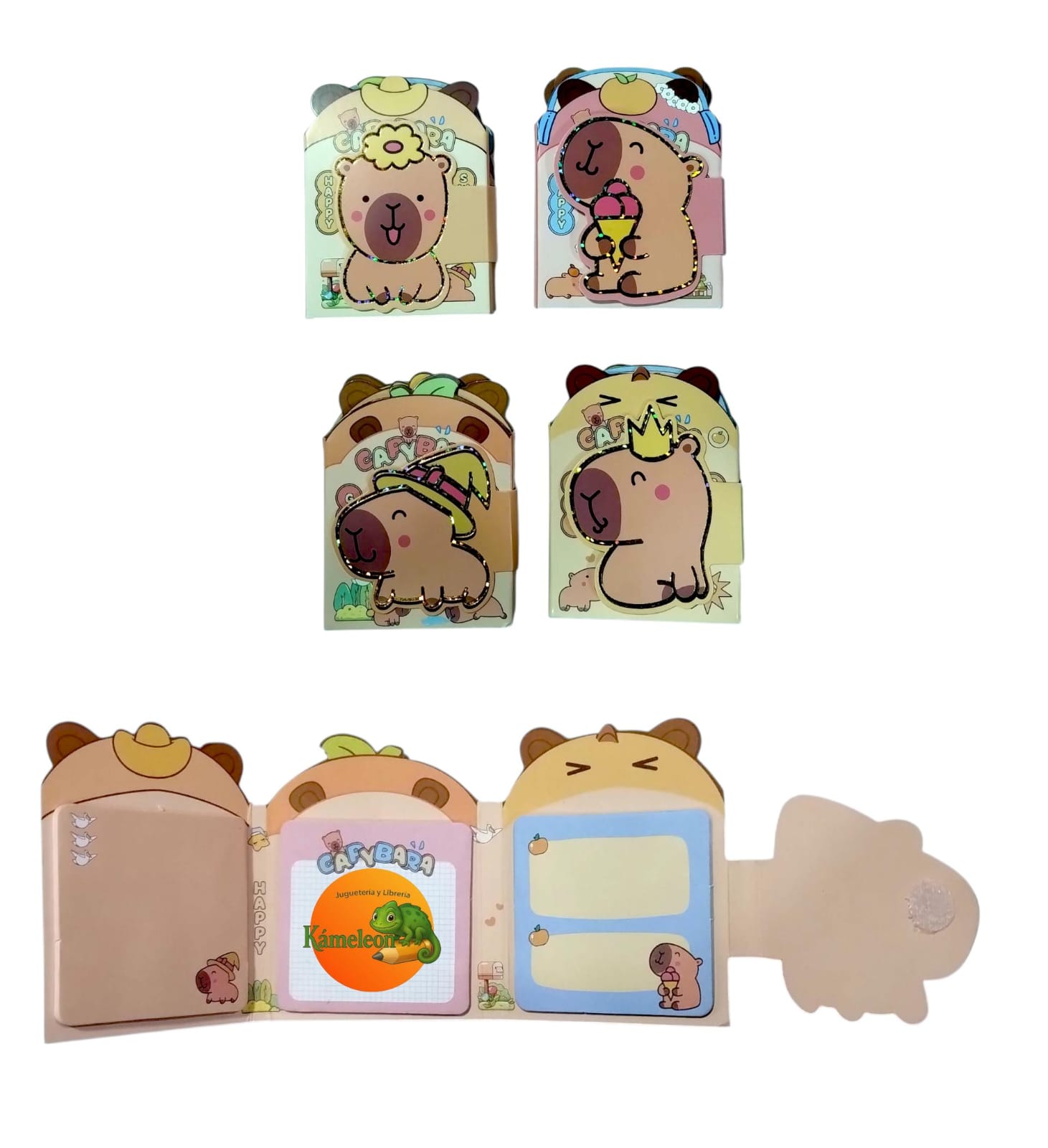 Notas adhesivas mp capibara desplegable