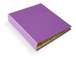 Carpeta lama numero 3 violeta forrada