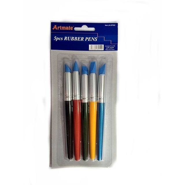 Pincel artmate rubber pens set 5u. p/goma