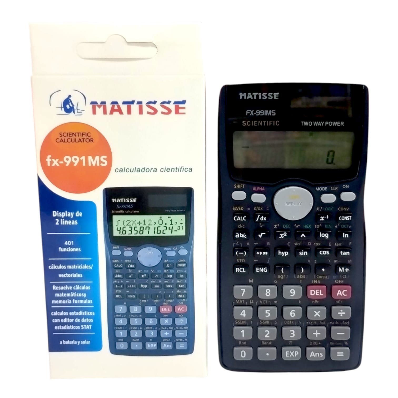 Calculadora matisse cientifica fx-991ms 401 funciones