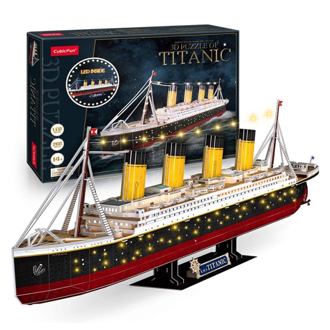 Puzzle 3d titanic 266 pz. led