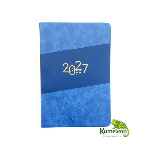 Agenda 2027 tipo cuero azul 22253-3