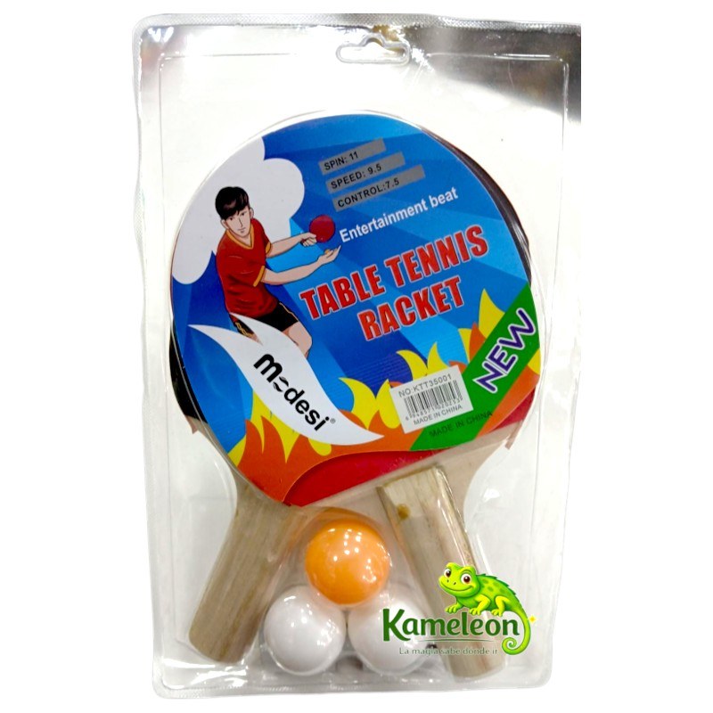 PALETA PINPON  + 2 PELOTITAS