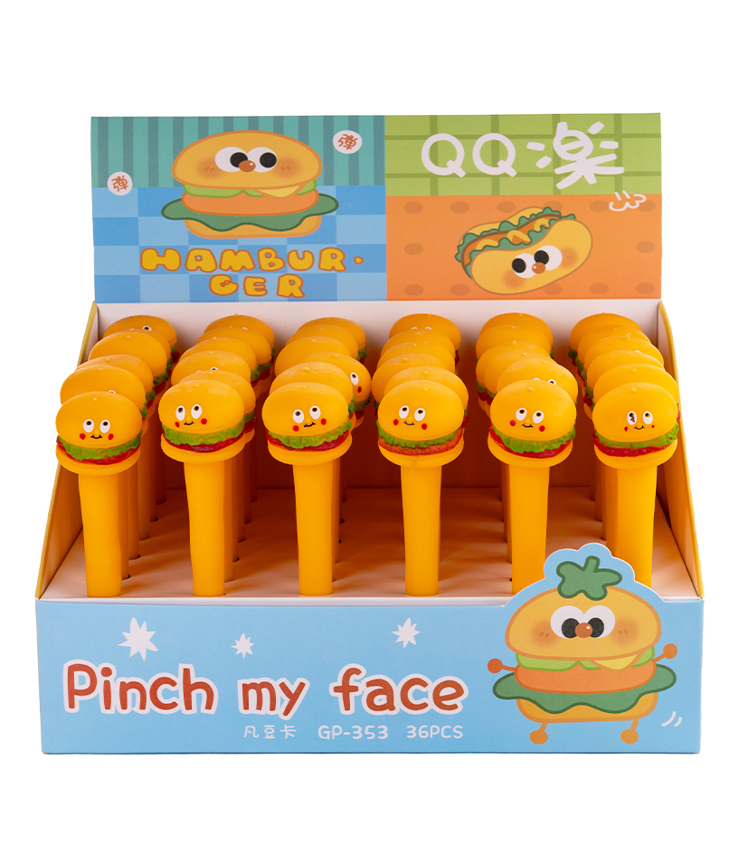 Lapicera multipaper squishy de hamburguesa