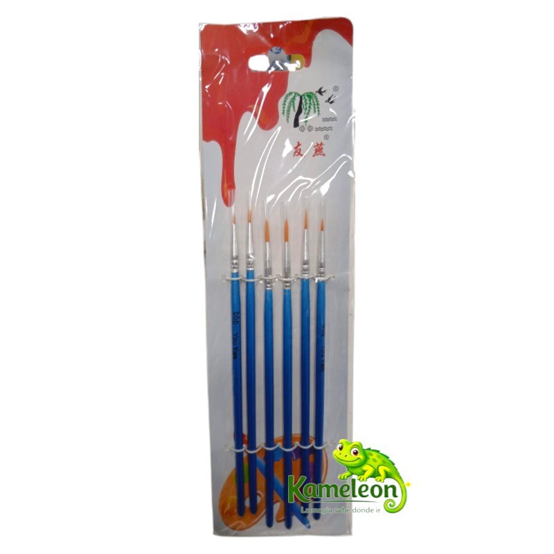 SET PINCELES X 6 UNIDADES REDONDO
