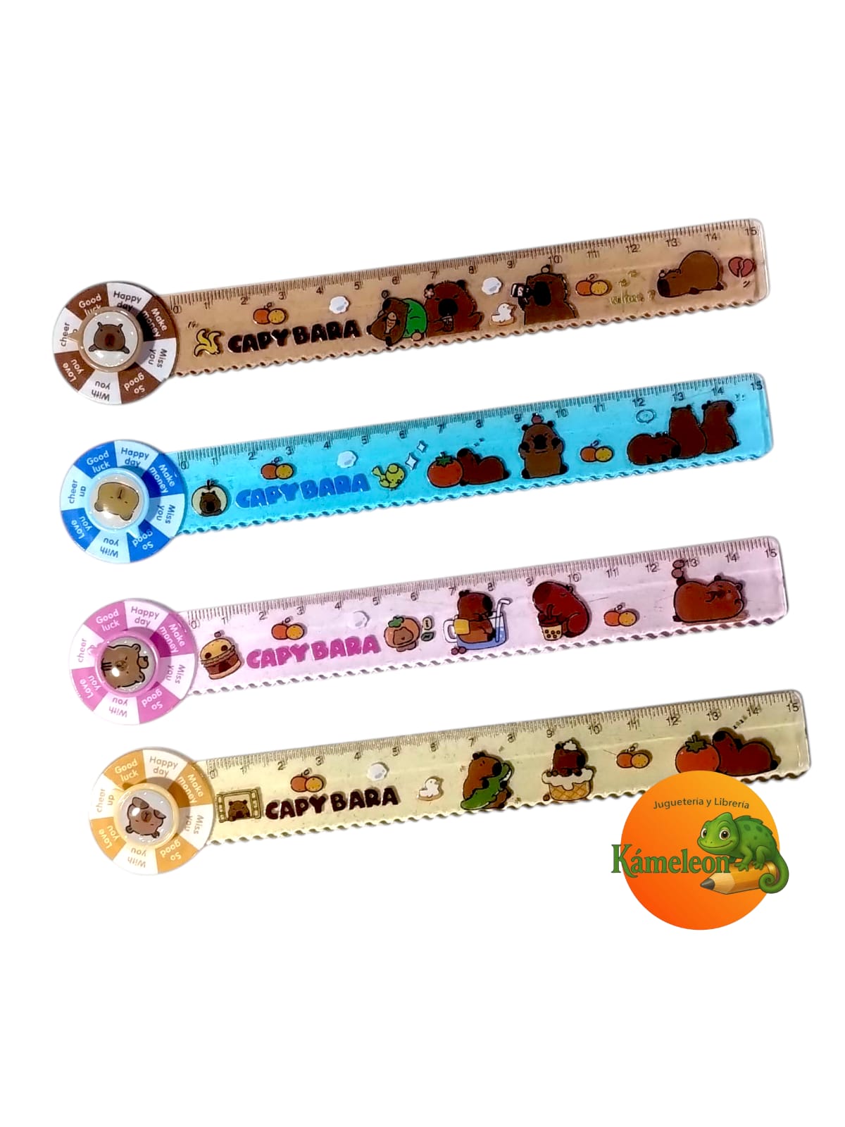Regla mp capibara 15cm con ruleta 