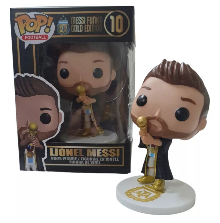MuÑeco pop messi  besando la copa 
