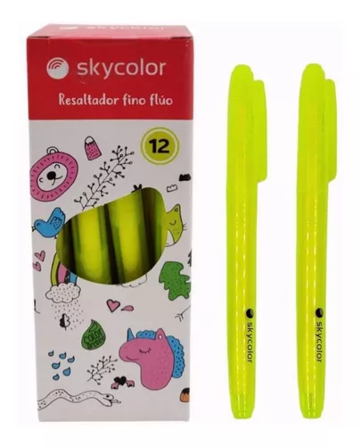 Resaltador skycolor fino fluo amarillo