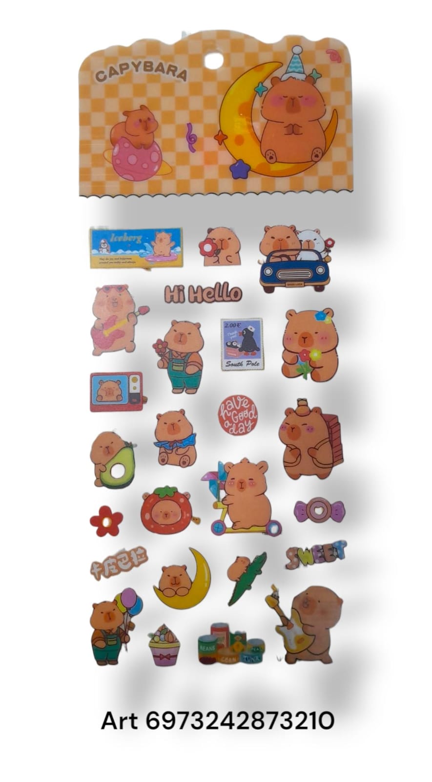 Stickers transparente capibara 