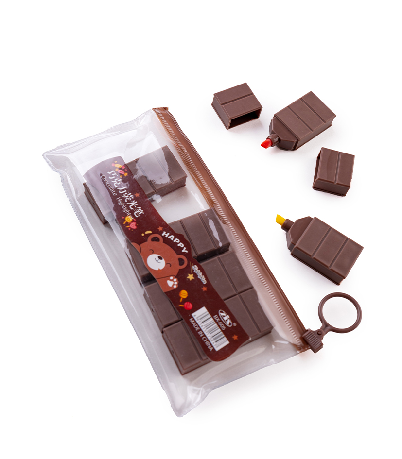 Resaltadores multipaper con forma de oblea chocolate