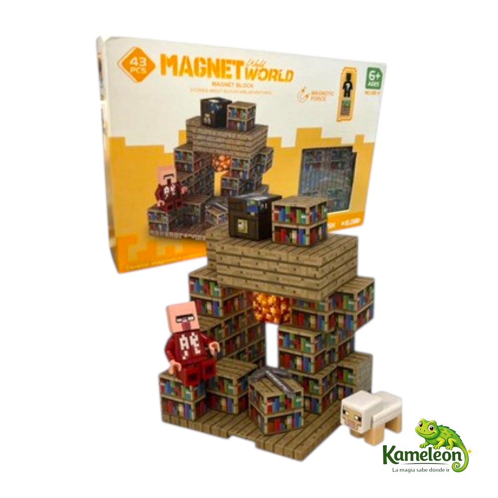 Bloques inmantados de minecrafts 43 piezas librerias