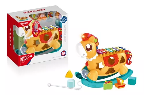 Caballito xilofon c/encastre y arrastre