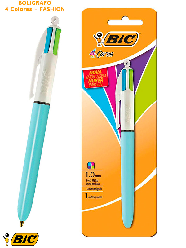 Boligrafo bic 4 colores fashion