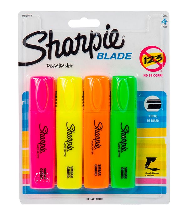  resaltador sharpie blade x 4