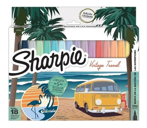 Sharpie set vintage travel x 18 