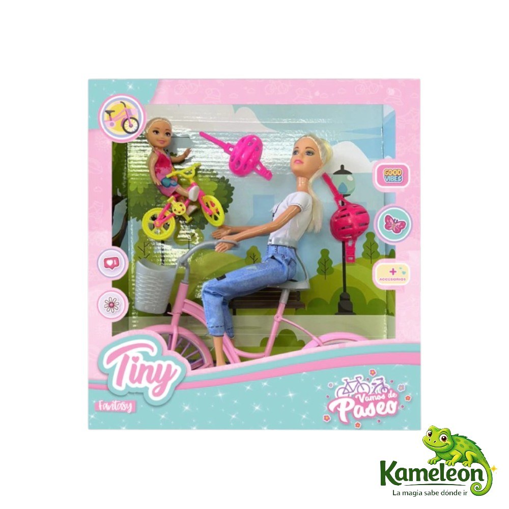 Tyni muÑeca con luly e/bicicleta