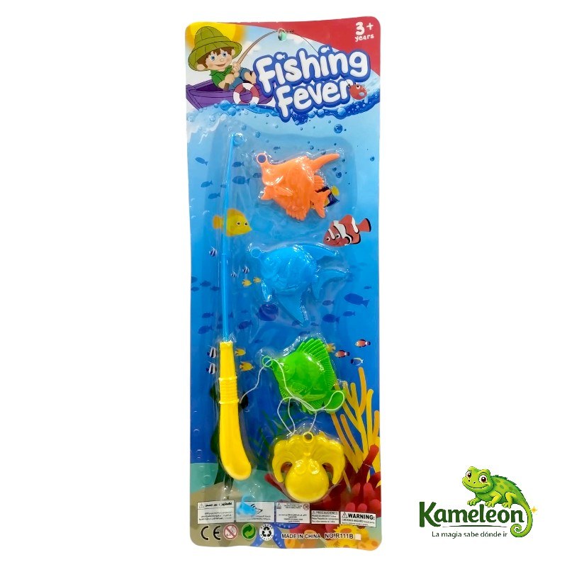Set de pesca blister 4 animalitos