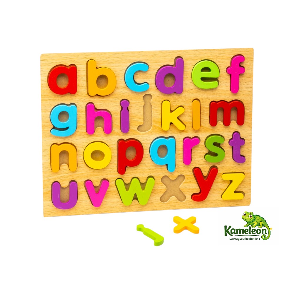 Abcedario/numeros de madera encastrable