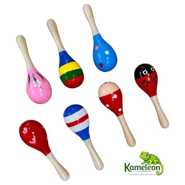Sonajero maraca de madera