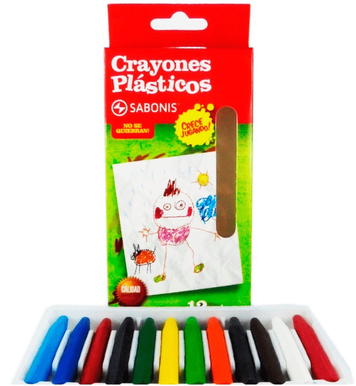 Crayones plasticos x12 surtidos