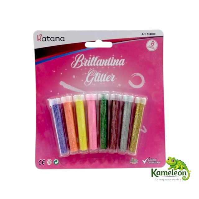 Glitter en tubo x8 colores
