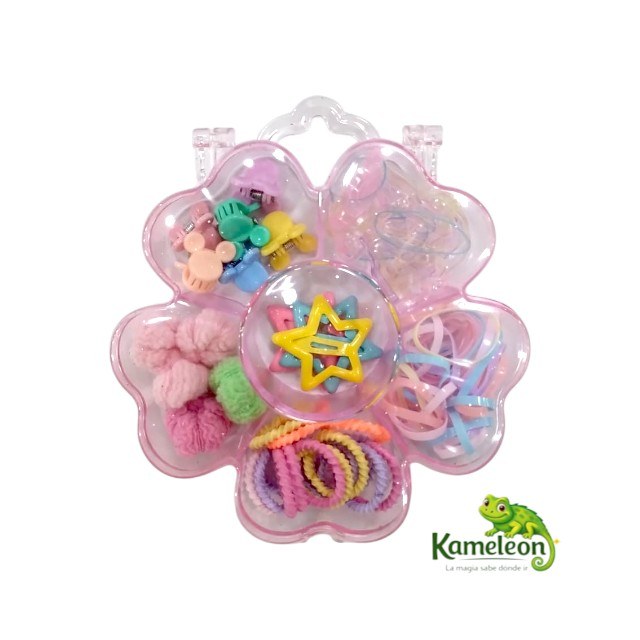 Set flor con gomitas para el pelo