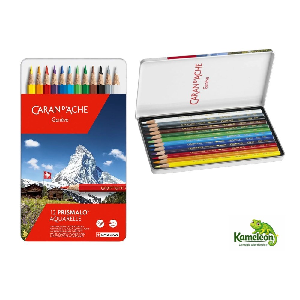 LAPICES ACUARELABLES CARAN D-ACHE X12 EN LATA