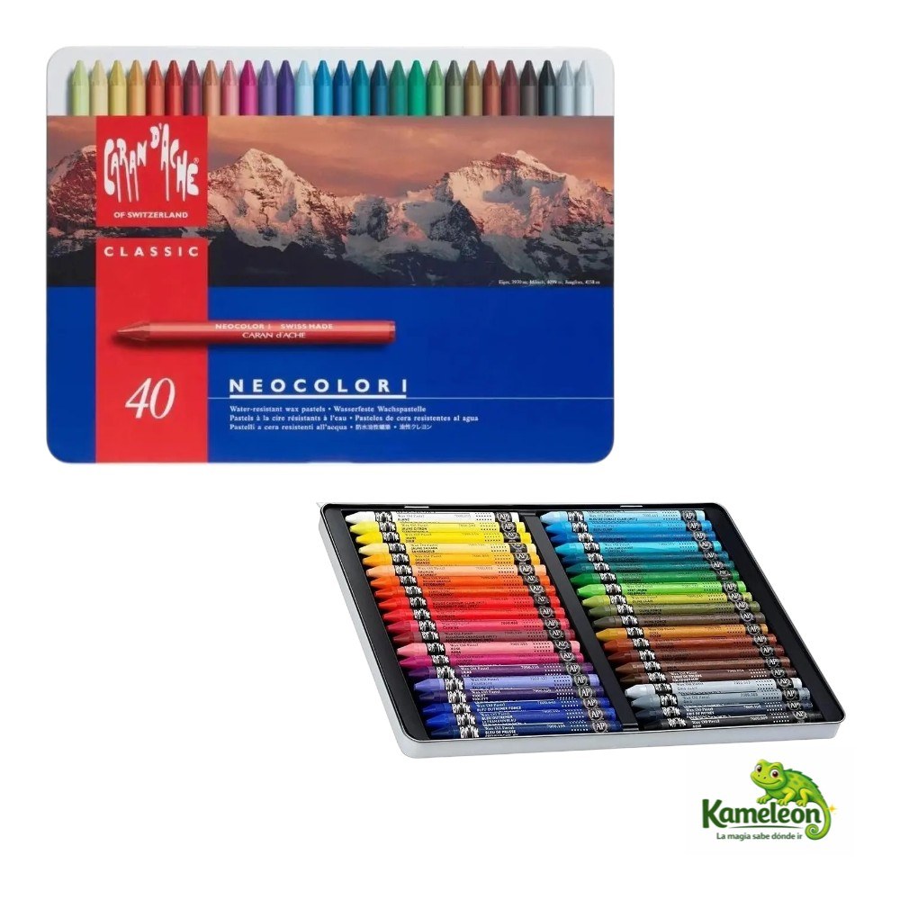 PASTELES A LA CERA CRAYONES PROFESIONALES CARAN D-ACHE LATA X40