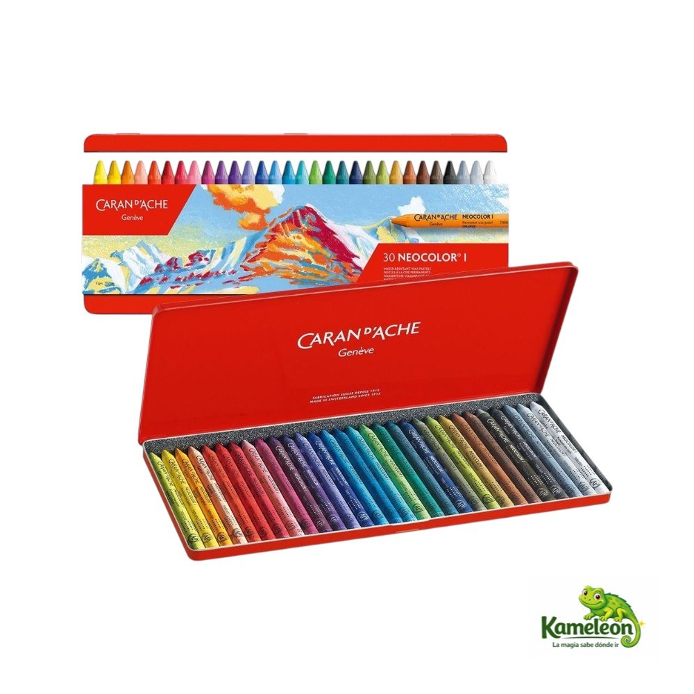PASTELES A LA CERA CRAYONES PROFESIONALES CARAN C-ACHA LATA X30