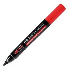 Marcador faber castell rojo permanente 52-e