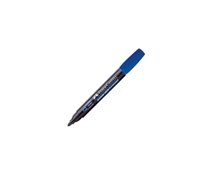 Marcador faber castell azul permanente 52-e