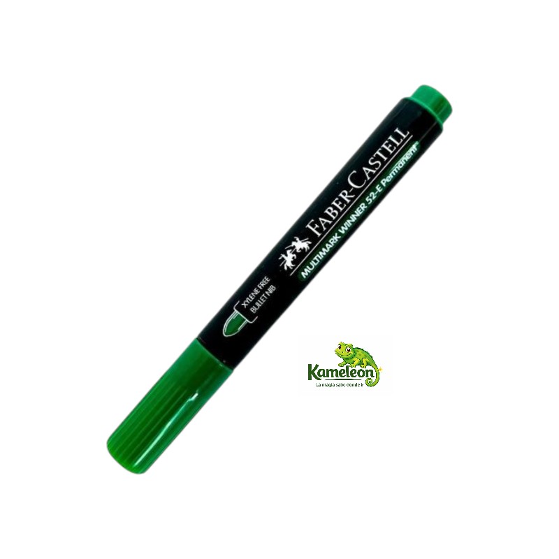 Marcador faber castell verde permanente 52-e