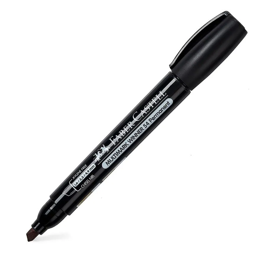Marcador faber castell negro permanente 54-e