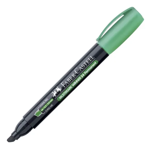 Marcador faber castell verde permanente 54-e