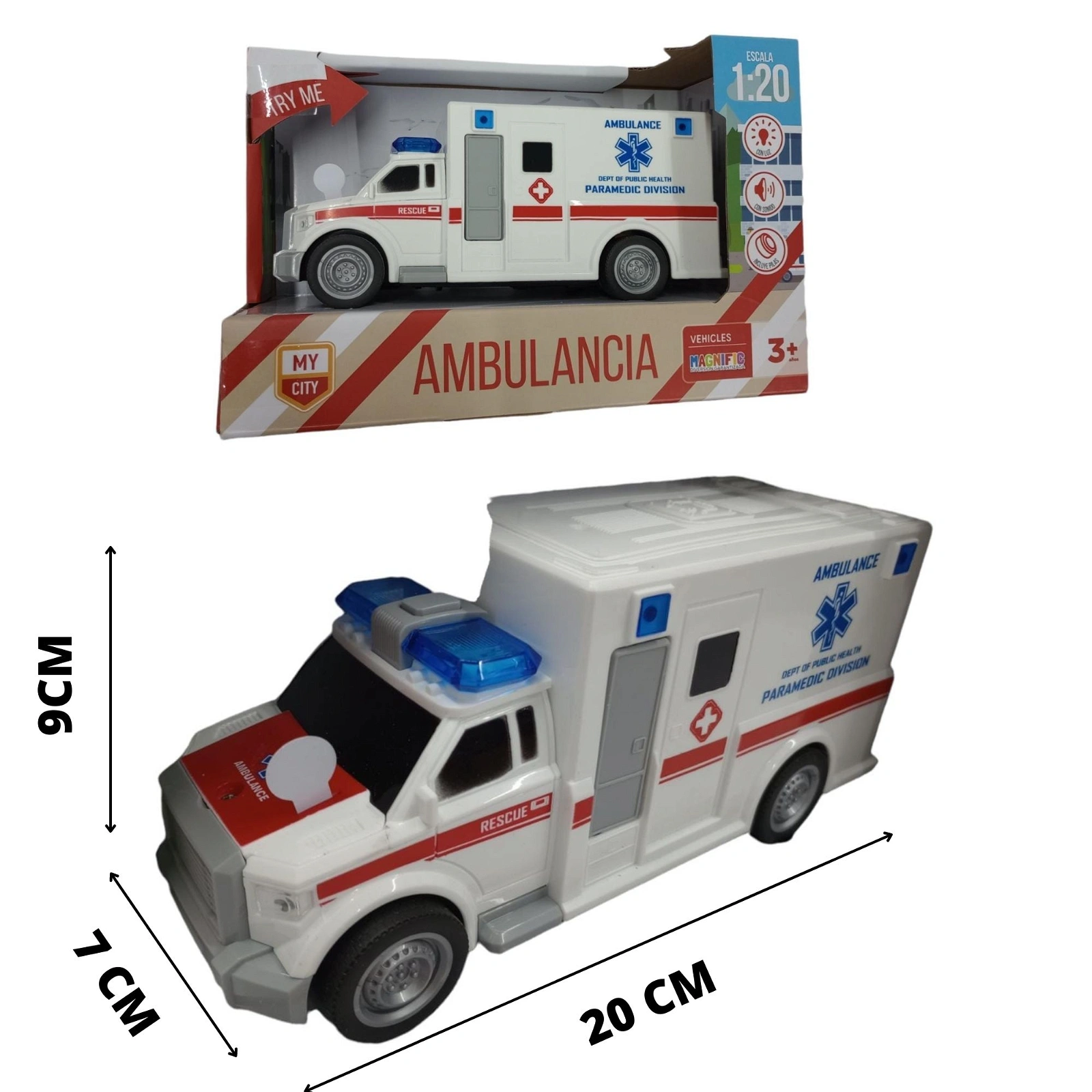 Ambulancia escala 1:20 con sonido