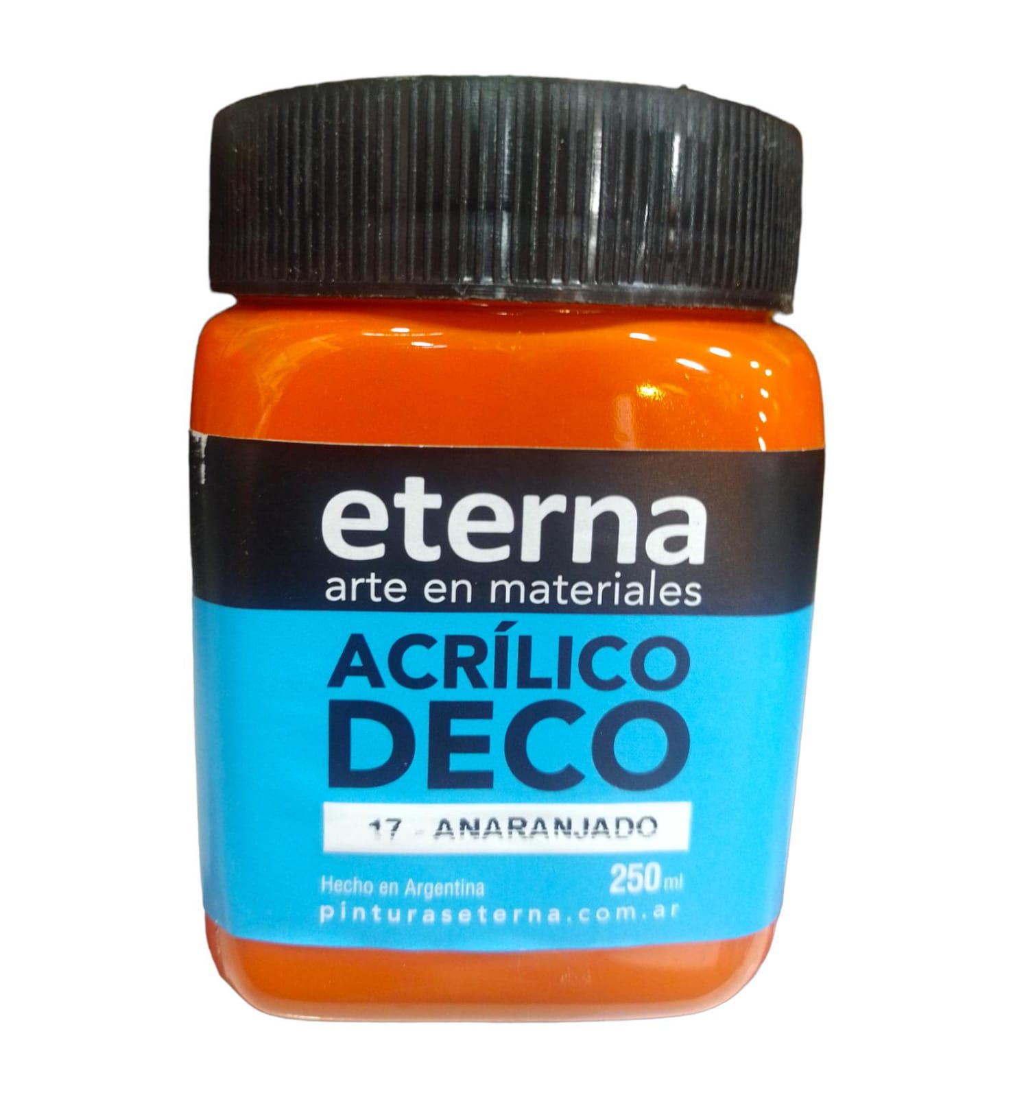 Acrilico eterna 250ml anaranjado 17 