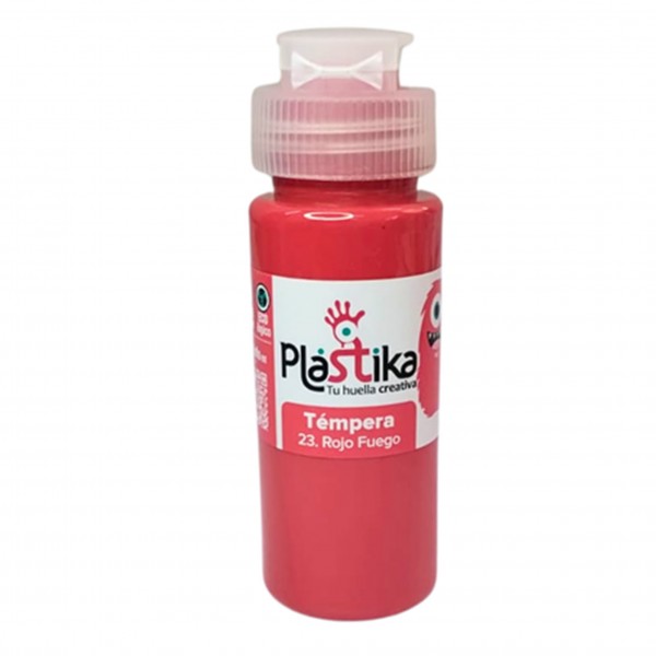 Tempera plastika 60ml 23. rojo fuego