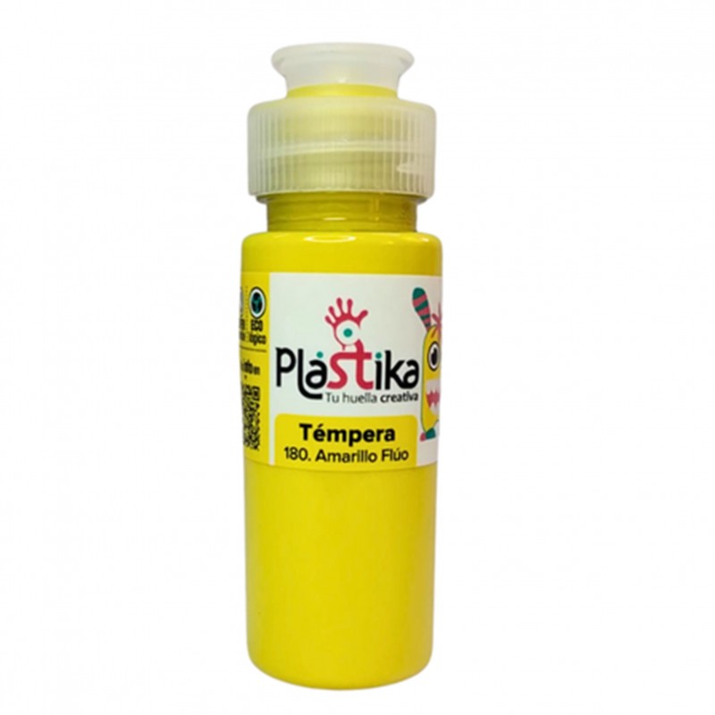 Tempera plastika 60ml 180. amarillo fluo