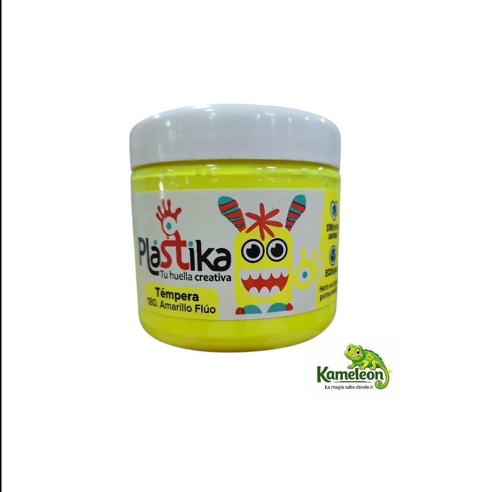 Tempera plastika 200ml 180. amarillo fluo