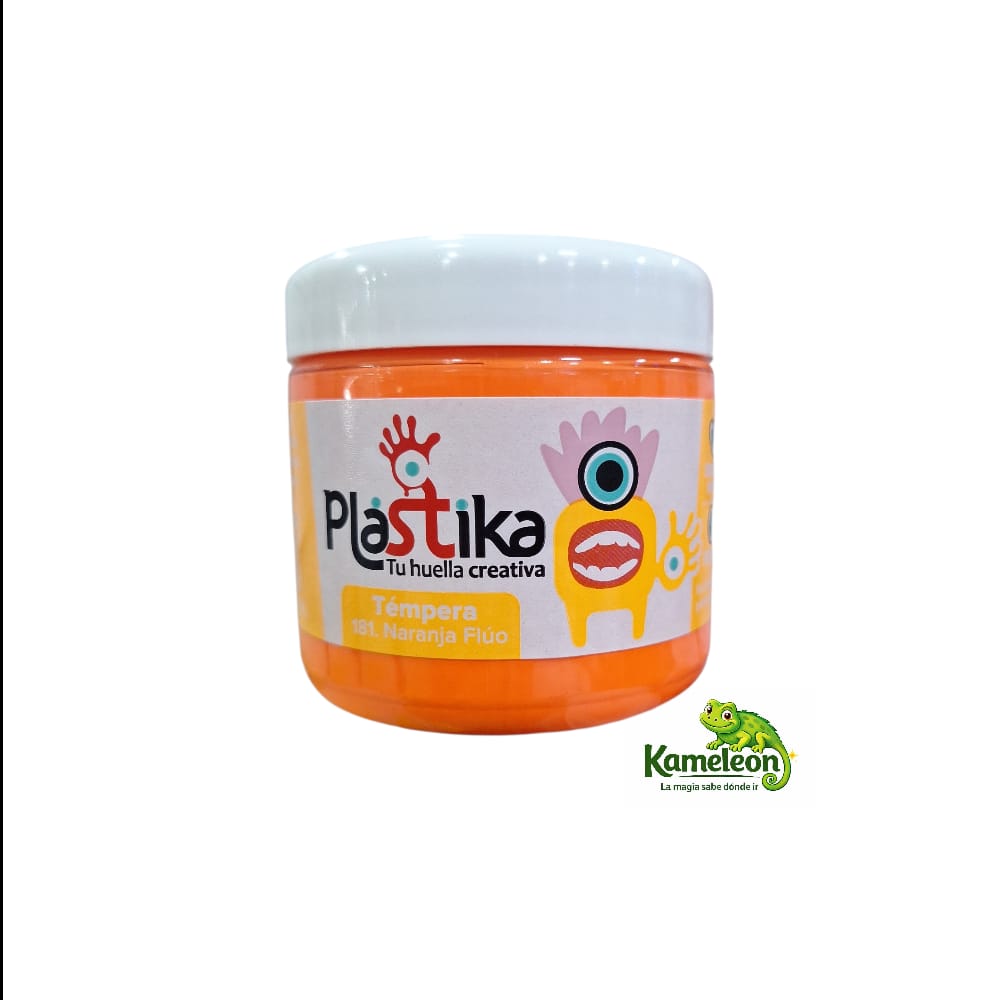 Tempera plastika 200ml 181. naranja fluo